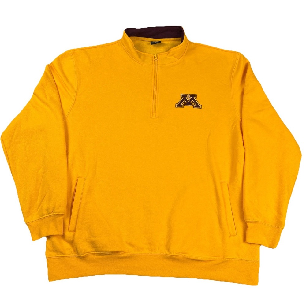 NWT Colosseum Minnesota Golden Gophers 1/4 Zip Pullover Sweatshirt, Mens Size XL